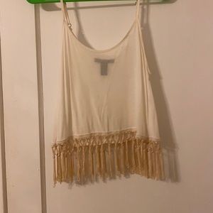 Forever 21 white cropped tank top crop top